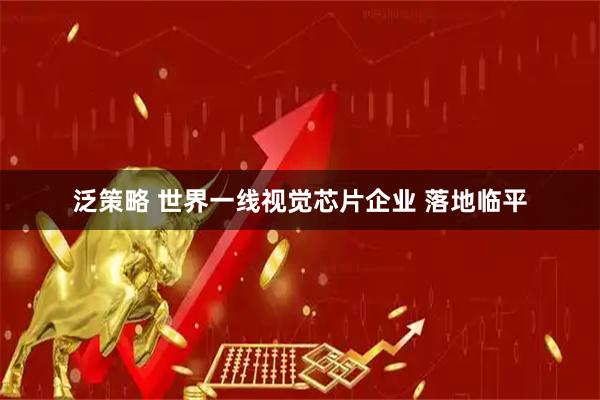 泛策略 世界一线视觉芯片企业 落地临平